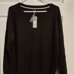 Apt. 9 Black Cashmere Sweater Size Large